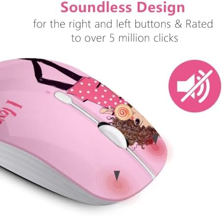 Ultra-Quiet Wireless Mouse with Nano Receiver – Perfect for PC, Laptop & Mac Book | Portable Optical Mice for Effortless Navigation | Ergonomic Design for Comfort & Productivity | Ideal for Mobile Professionals & Students