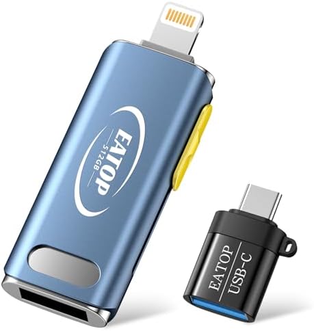 512 GB Versatile Flash Drive for i Phone, i Pad, Android & PC – High-Speed Memory Stick for Effortless Photo and Video Backup – No App Needed, Plug & Play Convenience in Stylish Silver – Ultimate Data Storage Solution for Tech Enthusiasts and Travelers
