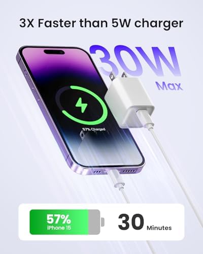 Ultra-Fast 30 W Ga N III USB-C Wall Charger Pack – Advanced PD3.0 & PPS Technology for i Phone 16/15, Galaxy, i Pad – Foldable & Portable Power Block Compatible with Mag Safe – Perfect for Home, Office, and Travel Use