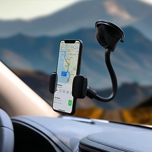 LAX Gadgets Premium Cup Holder Phone Mount – Universal Fit for i Phone 13 & Samsung Galaxy S20 – Hands-Free Driving Accessory with 360-Degree Rotation for GPS & Smartphones – Durable & Easy to Install Solution for Secure Vehicle Connectivity