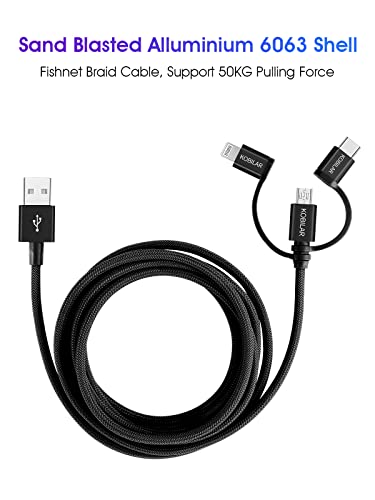 Revolutionize Your Charging Experience with the Apple MFi Certified 3-in-1 Multi Charger Cable – Lightning, Type-C, and Micro Connectors for Seamless Compatibility with i Phone, i Pad, Samsung, Pixel, Mac Book Pro/Air, and Android Devices – Fast Charging and Car Play Ready for Ultimate Convenience and Performance