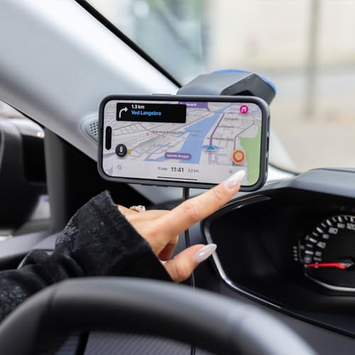 Experience Ultimate Stability with the Quad Lock Suction Car Phone Holder – Precision Engineered for i Phone, Galaxy, Pixel, and Universal Adapters – Effortless Hands-Free Navigation and 360-Degree Viewing Flexibility – Sleek Dashboard and Windshield Mount for Enhanced Driving Safety and Convenience