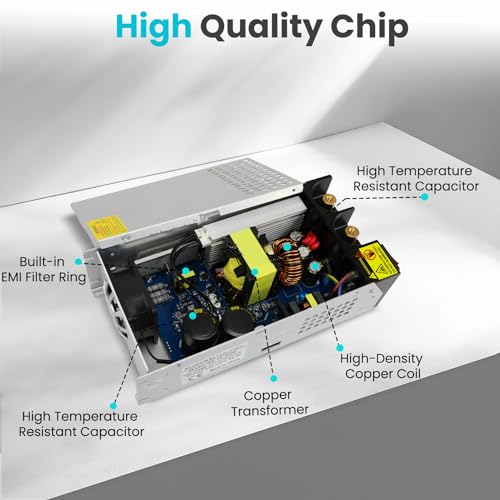 High-Performance 110 V AC to 12 V DC Power Supply Transformer – 50 A 600 W Switching Mode Adapter for CCTV Systems, 3 D Printers, and Security Equipment – Unmatched Efficiency and Broad Compatibility