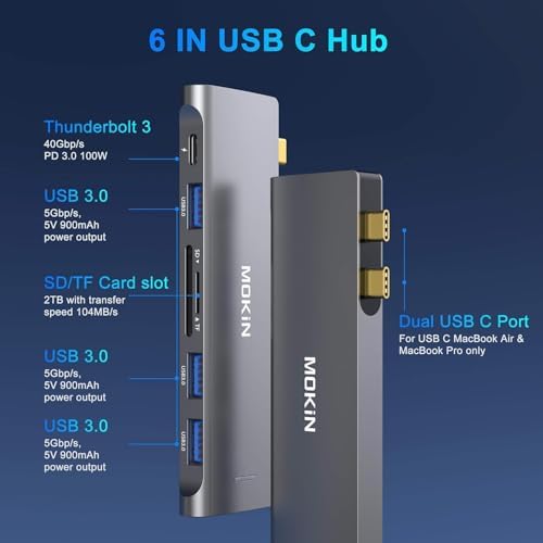 Transform Your Mac Book Workflow with Our 9-in-1 USB C Adapter: A High-Performance Connectivity Hub Featuring 3 USB Ports, HDMI Output, RJ45 Ethernet, 100 W Power Delivery, and SD/TF Card Reader – Ideal for Professionals and Students Seeking Seamless Data Transfer and Versatile Connectivity