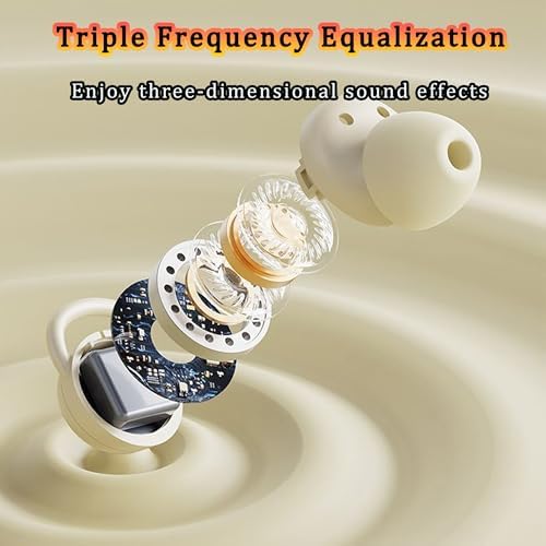 Revolutionary Wireless Sleep Earbuds for Side Sleepers – Ergonomic Mini Earplugs with Digital Display for Ultimate Comfort and Effective Noise Cancellation – Immerse Yourself in Crystal-Clear Sound with a Gentle, Skin-Friendly Design for Uninterrupted Restful Sleep