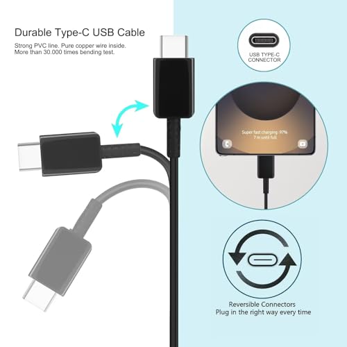 Ultra-Fast USB Type C Charging Cable for Samsung Galaxy Buds Pro Series – High-Durability Earbuds Charger for Quick Power-Ups and Seamless Audio Experience, Compatible with Buds Pro 2, 3, Buds 2, Buds FE, and More – Lightweight & Sleek Design for On-the-Go Convenience