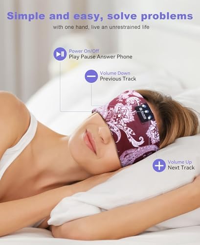 Ultimate Bluetooth 5.4 Sleep Headband Headphones – Designed for Side Sleepers, Unmatched Comfort for Active Lifestyles, Superior Sound Quality, Ergonomic Fit for Enhanced Relaxation, Ideal Tech Gift for Music and Podcast Enthusiasts