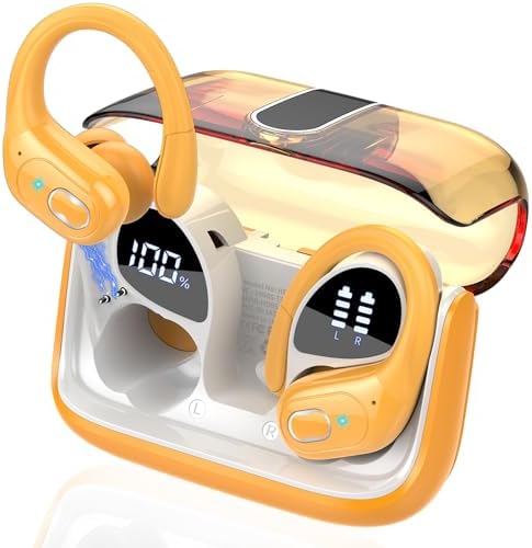 Ultimate Bluetooth 5.4 Wireless Earbuds with 75-Hour Playtime – Ergonomic Deep Bass Sport Headphones with IPX7 Waterproof Rating for Active Lifestyles, Advanced ENC Noise Cancelling Mic for Superior Call Clarity – Ideal for Fitness and Outdoor Activities