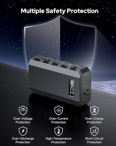 Apowking 65 W Portable Power Bank with AC Outlet – 24000 m Ah Emergency Battery Pack for Fast Charging Laptops and Devices – Lightweight Power Station for Camping, Travel, and Home Backup – Reliable and Versatile Charging Solution for All Your Needs