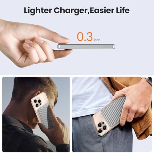Compact Magnetic Power Bank 5000 m Ah with 20 W Fast PD Charging | Ultra-Slim Design for i Phone 16/15/14/13/12 Pro Max | Lightweight Travel Charger with Enhanced Magnetic Attachment | Advanced Lithium-Polymer Battery & Safety Temperature Control | Effortless Wireless Charging Anywhere | Essential Accessory for On-the-Go Users
