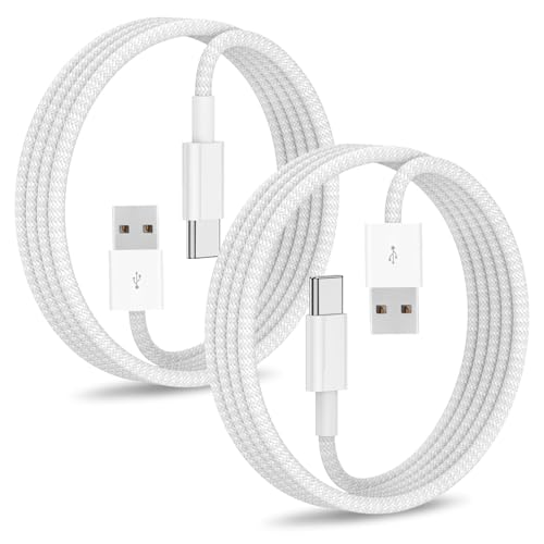 10-Foot USB C to USB C Fast Charging Cable – Durable Nylon Braided Charger for i Phone 15 Pro Max, Mac Book, i Pad, and Samsung Galaxy – Enhanced Speed & Universal Compatibility for Effortless Charging and Data Transfer