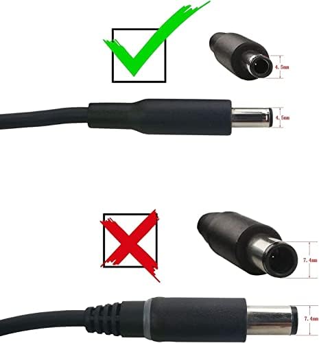 Genuine Dell 65 W AC Power Adapter for Inspiron Series Laptops – Fast Charging with 4.5 mm Connector, Universal Compatibility for 3000, 5000, 7000 Models, Portable Design for On-the-Go Productivity