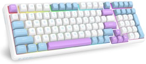 E-YOOSO Z-99 Tri-Mode Wireless Mechanical Keyboard – Customizable RGB Backlit Gaming Experience with Hot-Swappable Linear Switches, Gasket Design for Enhanced Comfort and Performance, USB-C/Bluetooth 5.0/2.4 GHz Connectivity, Perfect for Gamers and Typists Seeking Precision and Style E-YOOSO Z-99 Tri-Mode Wireless Mechanical Keyboard – Customizable RGB Backlit Gaming Experience with Hot-Swappable Linear Switches, Gasket Design for Enhanced Comfort and Performance, USB-C/Bluetooth 5.0/2.4 GHz Connectivity, Perfect for Gamers and Typists Seeking Precision and Style