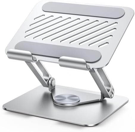 UGREEN 360° Rotating Aluminum Tablet Stand – Adjustable Dual Rod Holder for Enhanced Support and Stability – Ideal for i Pad Pro, Air, Mini, and E-Readers – Perfect for Home and Office Use – Sleek, Portable Desk Accessory for Effortless Viewing and Productivity