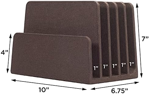 Eco-Conscious Bamboo Multi-Device Organizer: Five-Slot Desk Solution for Laptops, Tablets, and Smartphones – Streamlined Charging & Tidy Cable Management for a Sophisticated Workspace, Lightweight & Travel-Friendly