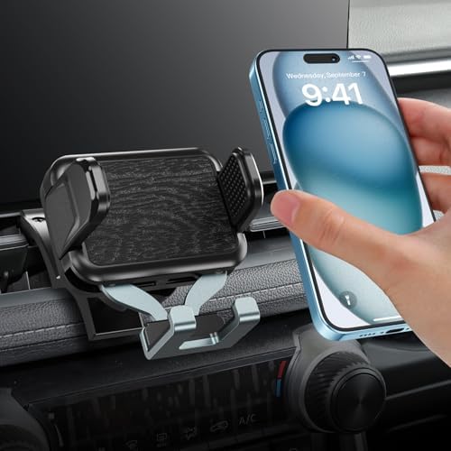 Upgraded Car Phone Mount Compatible with Toyota Rav4 2025 2024 2023 2022 2020 2021 2020 2019 Accessories, RAV4 Hybrid Cell Phone Holder Metal Base Adjustable Phone Stand for All Smartphone – Enhanced Compatibility and Speed