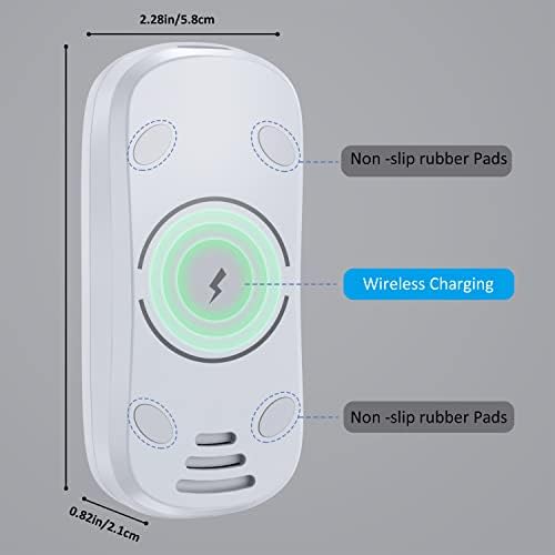 HONKID 3-in-1 Wireless Charging Dock: Fast Charging Station for Magic Mouse 2, Qi-Compatible Devices & Air Pods – Dual-Sided Design with 5 ft USB-A to USB-C Cable for Enhanced Workspace Efficiency and Sleek Aesthetic