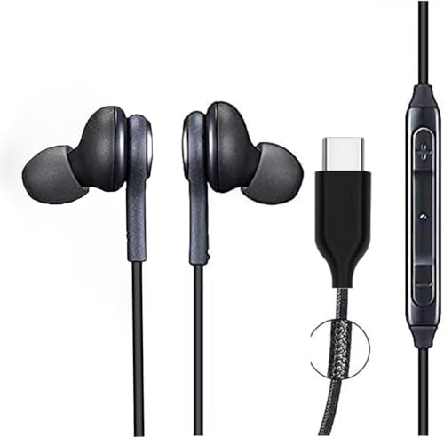 Elevate Your Sound with 2025 Premium In-Ear Earbuds for Samsung Galaxy – Superior Noise-Cancelling Technology, Crystal-Clear Built-In Mic for Seamless Calls, and User-Friendly Volume Control – Fast Type-C Connection in Elegant Black for Ultimate Comfort and Performance