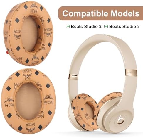 Transform Your Beats: Premium Pink Memory Foam Earpads for Studio 2 & 3 Headphones – Luxurious Soft Protein Leather Replacement Cushions for Ultimate Comfort and Noise Isolation – Perfect for Wired & Wireless Listening