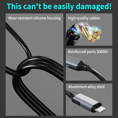 Ultimate 100 W Thunderbolt 3 Magnetic Cable – 5 FT for Rapid Charging & 20 Gbps Data Transfer | 4 K Video Output Compatible with Mac Book, i Pad Pro, e GPUs, SSDs & More | Enhanced Durability & Versatile Connectivity Solutions