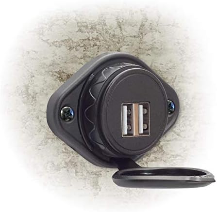 Experience Unmatched Charging Efficiency with the Magnadyne Dual USB AUX-USB Surface Mount Charger – 5 V/4.8 A for RVs, Cars, and Trucks – Rapid Power for All Your Devices on the Go!