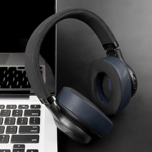 SOULWIT Navy Blue Cooling Gel Earpads for JBL E55 BT – Premium Comfort & Noise Isolation Replacement Cushions for Over-Ear Headphones – Ultimate Sound Enhancement Accessory