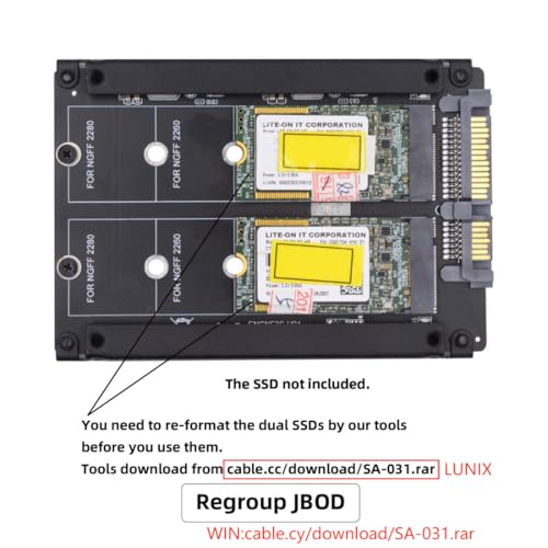 Chenyang Dual Function MSATA SSD JBOD Adapter with USB C 2.5″ Hard Drive Enclosure – Unmatched Speed and Versatility for Enhanced Storage Solutions