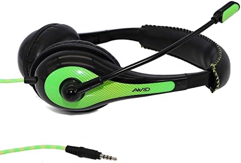 Avid AE-36 White Headset with Adjustable Boom Microphone – Ultimate Classroom Audio Solution for Students and Educators, Compatible with Tablets, Lightweight Design for Extended Use, Superior Sound Clarity for Testing and Assessments