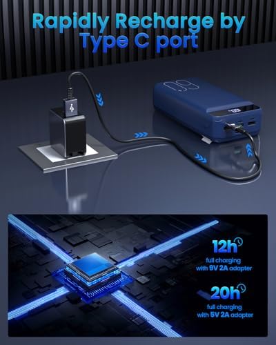 Ultimate 60000 m Ah Portable Charger – 22.5 W High-Speed Power Bank with LED Display, Multi-Device Support & Versatile USB-C, Micro USB, Lightning Inputs – Ideal for Travel, Camping, and Everyday Use – Stay Charged Anywhere, Anytime