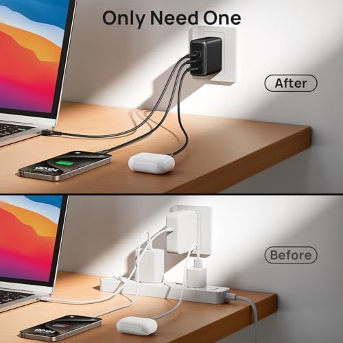 Power Up with INIU’s 100 W Ga N USB-C Charger – Ultimate 3-Port Charging Hub for Mac Book Pro/Air, i Pad Pro, Galaxy S23, and More – Fast Charge Laptops, Tablets & Smartphones Simultaneously – Compact, Foldable Design for Space-Saving Efficiency – Universal Compatibility with PD 2.0 & 3.0 – Experience Unmatched Speed and Smart Power Management for All Your Devices