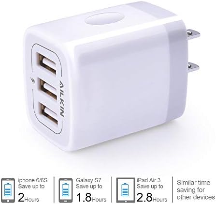High-Speed 3-Pack Multi-Port Wall Charger – 3.1 A USB Adapter for i Phone 15/14/13/12/11 Pro Max, Samsung Note 20/S22/S21/S20, Kindle Fire – Fast, Safe, and Universal Charging Solution for All USB Devices