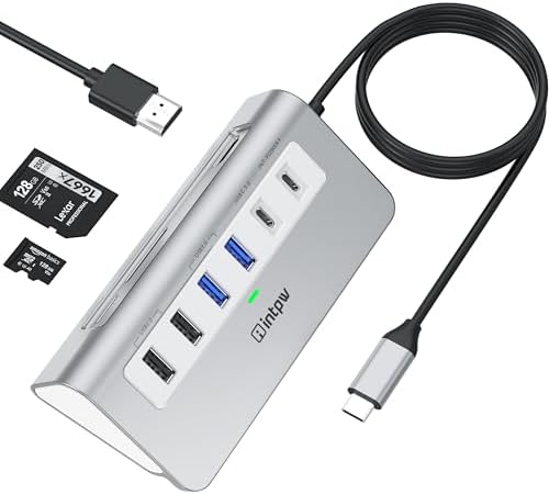 Transform Your Digital Workspace with a Multifunctional 9-in-1 USB-C Docking Station – 4 K HDMI for Crystal-Clear Displays, 100 W PD Fast Charging, and High-Speed Data Transfer (5 Gbps) – Includes 3 Type-A/C Ports, 2 Type-A 2.0 Ports, and SD/TF Card Reader – Premium Aluminum Hub Ideal for Mac Book, i Pad, and i Phone Users – Compact, Stylish, and Perfect for Travel Connectivity!