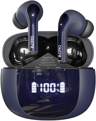 Premium Wireless Earbuds with Bluetooth 5.3 – Deep Bass Stereo Sound & IP67 Waterproof for Ultimate Durability – True Wireless Design with LED Power Display Charging Case – Perfect for Sports, Workouts, and Leisure Listening – Enhanced Compatibility & Clear Calls with Built-in Microphone – Elevate Your Audio Experience with CALCINI