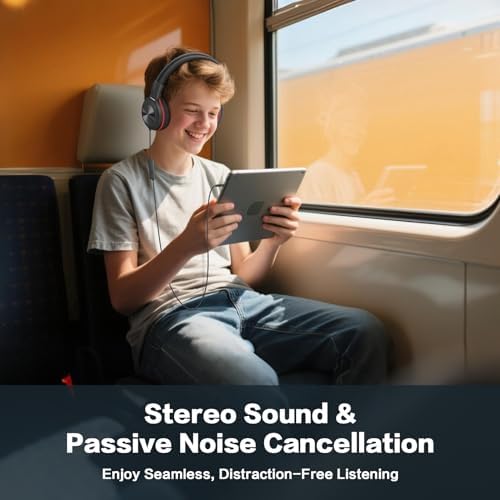 SIMOLIO 2-Pack Foldable Wired Headphones with Volume Limiter – Lightweight & Comfortable 3.5 mm Audio Solution for Kids and Adults – Perfect for Travel, Home, Office, Music, Gaming, and Calls – Exceptional Sound Quality and Durability