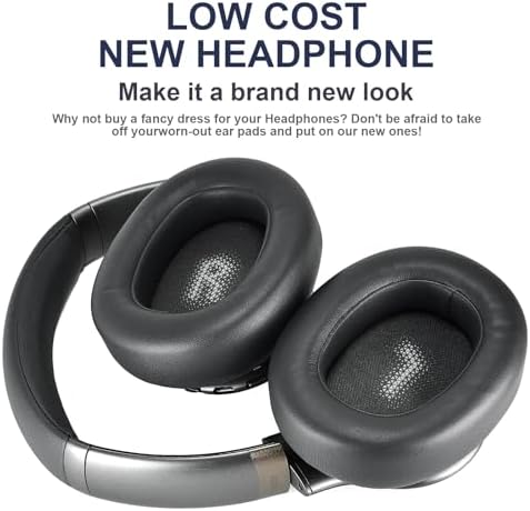 Upgrade Your JBL Everest Elite 750 NC Headphones with Luxurious Memory Foam Ear Pads – Soft Protein Leather Noise Isolation Cushions for Enhanced Comfort and Immersive Sound Quality – Durable Over-Ear Replacement Earpads in Sleek Black