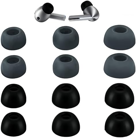 Premium Memory Foam Eartips for Galaxy Buds3 Pro – 6 Pairs of Silicone Noise-Canceling Tips for Ultimate Sound Isolation – Custom Fit for Samsung Galaxy Buds Pro 3 – Lightweight, Effortless Installation, Ideal for Daily Listening Experience