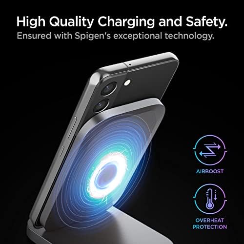 Spigen Qi Flex True 15 W Super Fast Wireless Charger Stand & Pad for Samsung Galaxy S Series – Effortless & Stylish Charging Solution for Galaxy S25 Ultra, S25 Plus, S24, Z Fold, Flip 5, and More – High-Speed Compatibility without Adapter – Perfect for Home or Travel