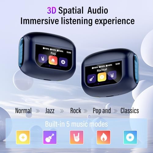 Thunelec Star Sand Purple Wireless Earbuds – Premium Bluetooth 5.4 Headphones with 48-Hour Battery, Advanced ANC/ENC Noise Cancellation, IPX7 Waterproof Protection, Touch Control, and Customizable EQ Modes for Ultimate Sound Experience in Any Environment