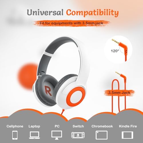 Comfortable Pink Headphones for Kids with Microphone – Safe Listening Technology at 85/94 d B, Foldable & Portable for School and Travel, Includes Stylish Carrying Case – Ideal for Young Girls Who Love Music and Learning