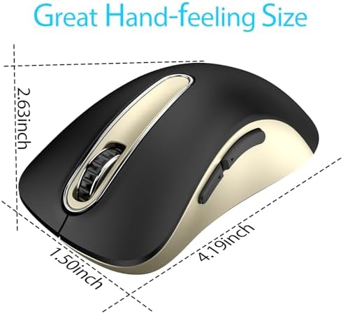 Upgrade Your Workflow with the Memzuoix 2.4 G Wireless Mouse – Ergonomic and Portable 1400 DPI USB Mouse for Laptop, PC & Desktop | 5 Customizable Buttons for Ultimate Control | Ideal for Professionals and Casual Users Alike