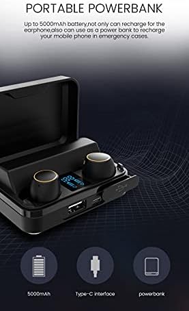 Advanced Bluetooth 5.0 Wireless Earbuds with Noise Cancelling – Hi-Fi In-Ear TWS Headphones Featuring 5000 m Ah Smart LED Charging Case, Auto Pairing, Touch Control, Dual Mic, and IPX7 Waterproof Design for Ultimate Comfort and 30-Hour Battery Life