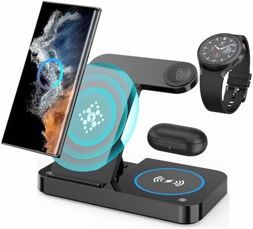 Multi-Device Wireless Charging Station for Samsung: 3-in-1 Fast Charger Stand for Galaxy S25, S24 Ultra, S23, Note 20, Z Flip 6, Fold 6, Galaxy Watch 7, 6, 5 & Buds – Sleek, Efficient Power Solution for Home & Travel Multi-Device Wireless Charging Station for Samsung: 3-in-1 Fast Charger Stand for Galaxy S25, S24 Ultra, S23, Note 20, Z Flip 6, Fold 6, Galaxy Watch 7, 6, 5 & Buds – Sleek, Efficient Power Solution for Home & Travel