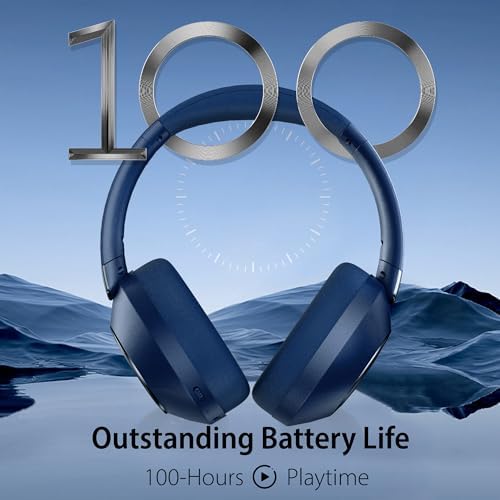 Unleash Extraordinary Sound with 100-Hour Playtime Active Noise Cancelling Bluetooth Headphones – Comfortable Over-Ear Design with Rich Deep Bass, Built-In Mic for Crystal Clear Calls, Swift Charging for On-the-Go Lifestyle, Perfect for Travel and Music Enthusiasts
