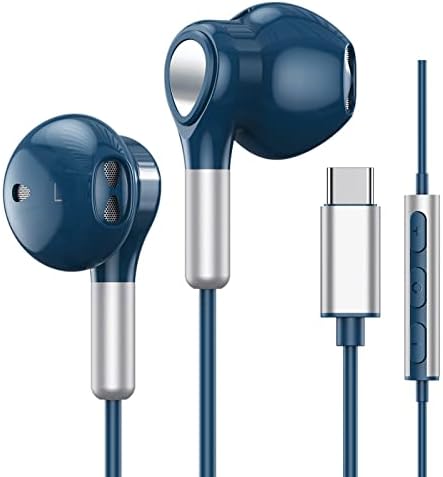 Premium USB C Earbuds for Samsung Galaxy, i Phone & Pixel | High-Fidelity Wired Headphones with Mic & Volume Control | Ultimate Comfort and Versatile Compatibility for Audiophiles and Professionals