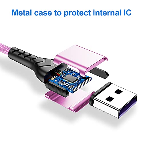 Durcord 10 FT MFi Certified i Phone Charger – 3-Pack Fast Charging Lightning Cables with Durable Nylon Design for Enhanced Compatibility & Performance, Ideal for i Phone XS Max/XS/XR/X/8/7/6 S/6/Plus/SE/i Pad – Sleek Silver Finish for Modern Tech Users