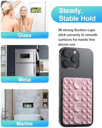 Revolutionary Silicone Octo Suction Cup Buddy Phone Mount – Hands-Free Multi-Function Grip for i Phone & Android Devices (Vibrant Blue, 5-Pack) – Ultimate Solution for Secure Navigation and Engaging Media Viewing