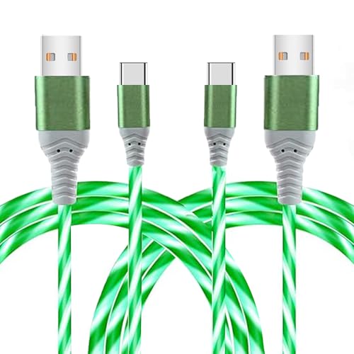 Illuminate Your Charging Experience with the 6.6 FT Light Up USB Type C Charger Cable – 3 A Fast Charge LED Cord for i Phone 16/15 Series & Samsung Galaxy S20/S10/S9/S8, LG V40/V30 – Stylish, Durable, and Enhanced Compatibility for Modern Devices