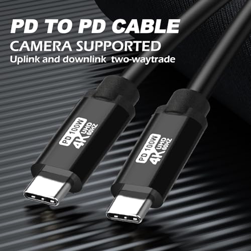 15 FT USB C to C Cable – 100 W Fast Charging & 4 K60 Hz Video Output – High-Performance Type C Data Transfer Cable for Mac Book Pro, i Pad Pro, i Phone 15 Pro, Galaxy S22 – Ultimate Compatibility & Durability – Ideal for Seamless Connectivity with Portable Monitors and Devices