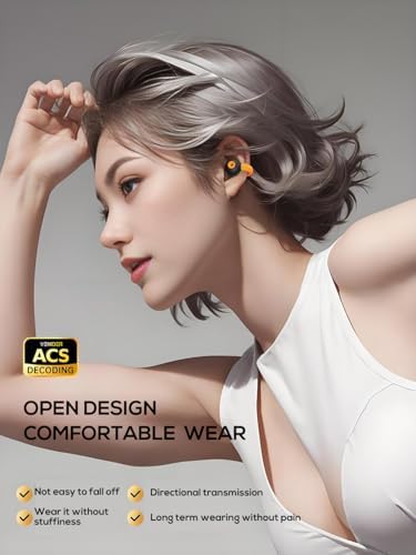 Elevate Your Active Lifestyle with Ultra-Lightweight Bone Conduction Wireless Ear Clip Headphones – Featuring Cutting-Edge Bluetooth 5.3 for Effortless Pairing, IPX5 Waterproof Certification for Rugged Use, and Open-Ear Design for Continuous Awareness During Workouts – Perfectly Engineered Compact Fit for Smaller Ears with Intuitive LED Battery Indicator for Hassle-Free Monitoring