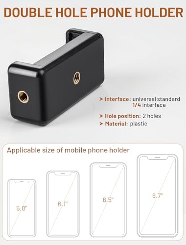 Guitar Bass Head Phone Holder Cell Phone Stand Live Broadcast Bracket Clip Clamp Phone Mount with 1/4 Ball Head Adapter Universal for Bass Ukulele Compatible with iPhone Samsung Smart Phones – Enhanced Compatibility and Speed